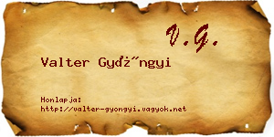 Valter Gyöngyi névjegykártya