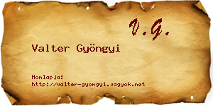 Valter Gyöngyi névjegykártya
